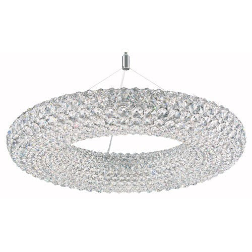 Stainless Steel 15-Light Clear Spectra Crystal Pendant Light, 25W x 13H x 25D - Image 1