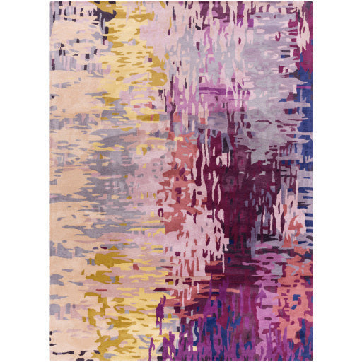Surya Rugs Banshee Collection Burgundy, Dark Plum, Mustard, Lilac & Dusty Pink Area Rug BAN-3344 - Image 1