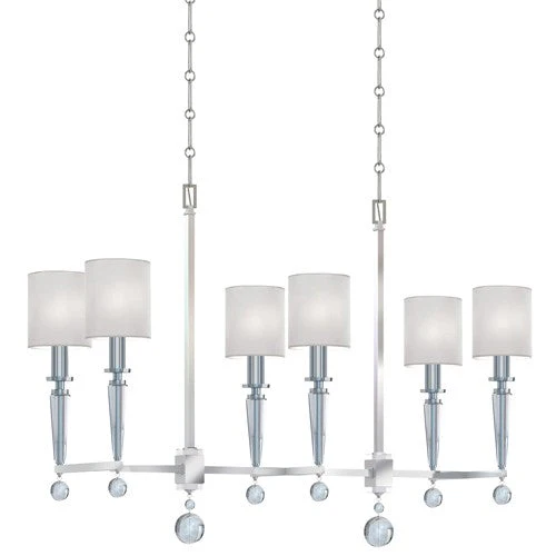 Group Paxton Polished Nickel Six Light Chandelier - Image 1
