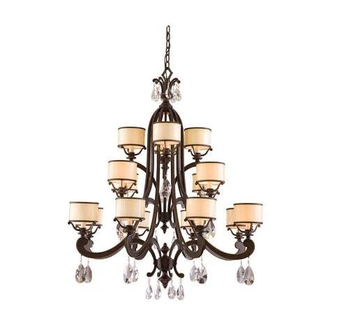 Bronze 16-Light Chandelier - Image 1