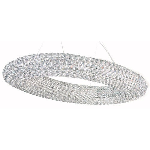 Stainless Steel 20-Light Crystal Swarovski Elements Pendant Light, 24W x 4.5H x 24D - Image 1