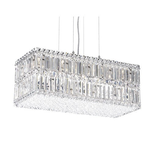 Stainless Steel 18-Light Clear Spectra Crystal Pendant Light, 24W x 9H x 24D - Image 1