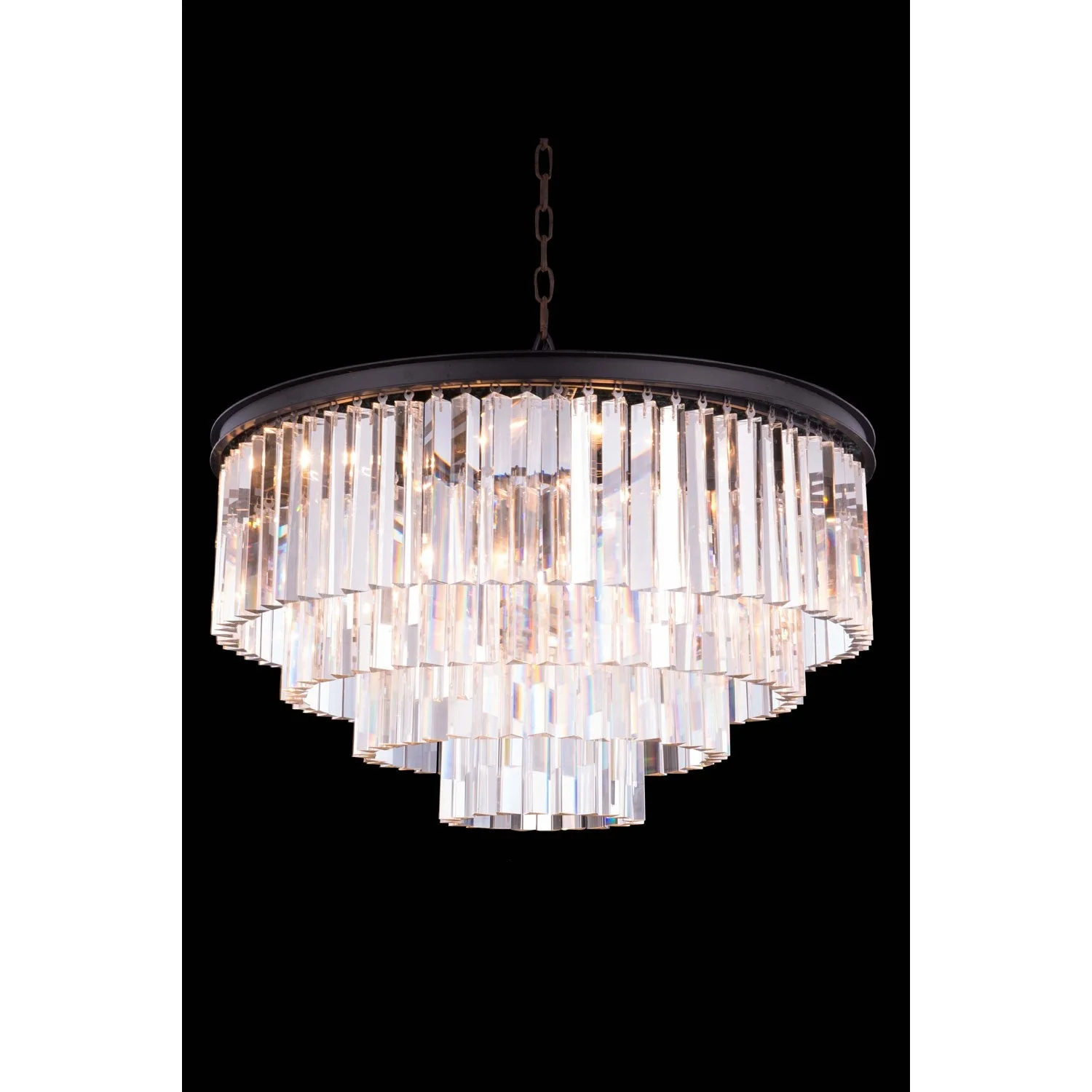 Sydney Mocha Brown Twenty-Three-Inch Pendant with Royal Cut Clear Crystals - Image 1