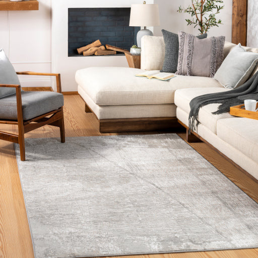 Surya Rugs Carmel Collection Light Gray, Off White, Gray & Taupe Area Rug CRL-2301 - Image 1
