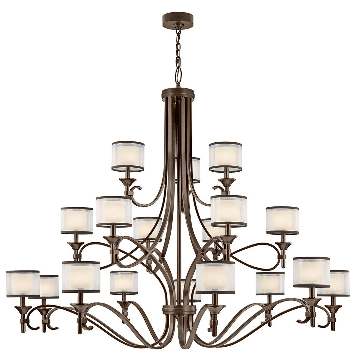 Kichler Lacey Mission Bronze 18-Light Chandelier - Image 1