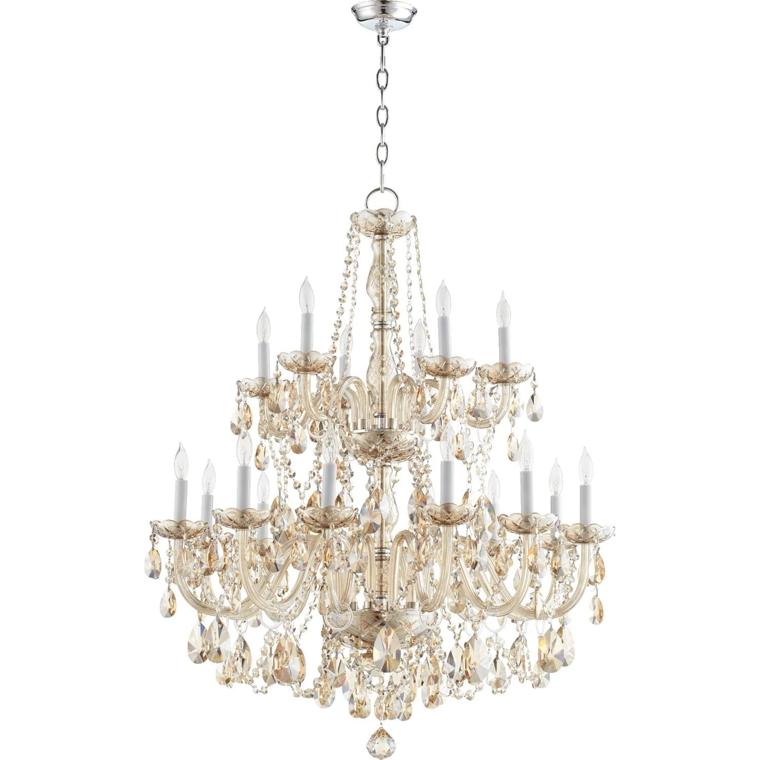 Chrome 32-Inch 18-Light Chandelier - Image 1