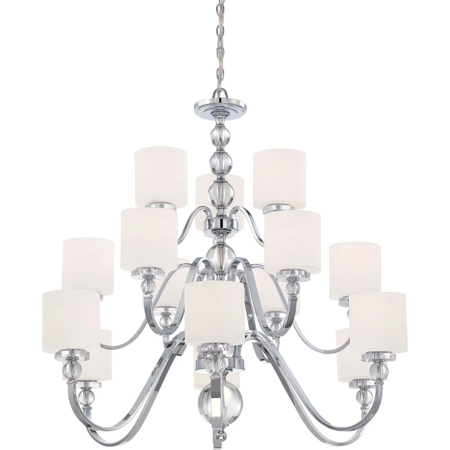 Chrome 41.5-Inch 15-Light Chandelier - Image 1