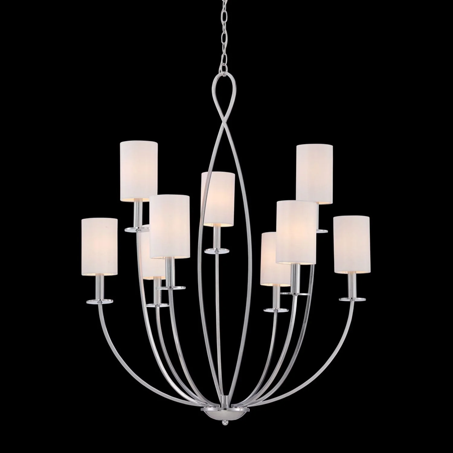 Castana Chrome Nine-Light Chandelier - Image 1