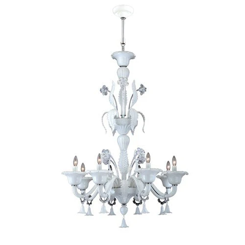 Veronica White Eight Light Chandelier - Image 1