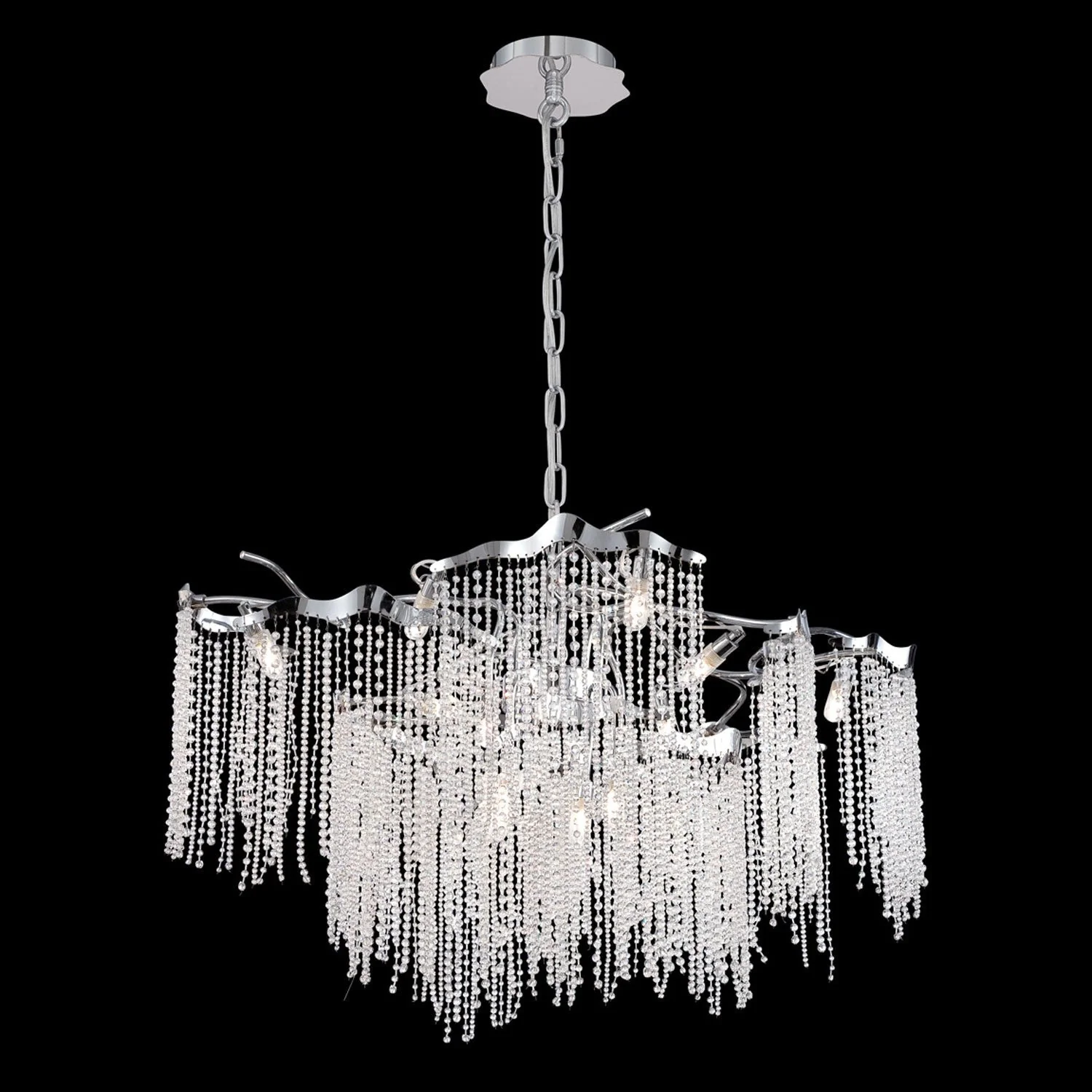 Arte Chrome 31-Inch 12-Light Chandelier - Image 1