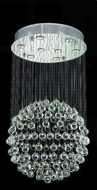 Contemporary galaxy Crystal Chandelier with polished chrome base - Image 1