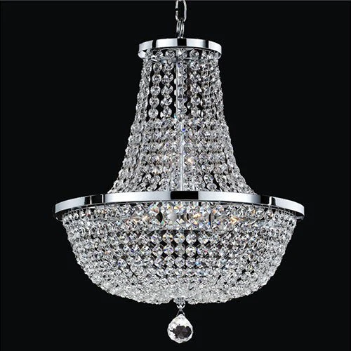 Silver Pearl Eight-Light Chandelier with Signature Crystal - Image 1
