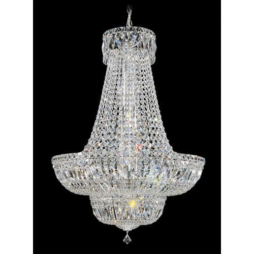 Crystal Deluxe Silver 23-Light Clear Spectra Crystal Pendant, 24W x 34H x 24D - Image 1