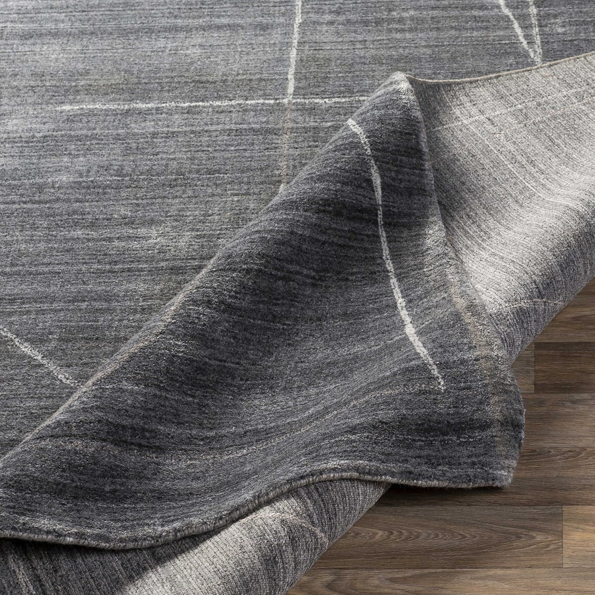 Uttermost Costilla Hand Knotted Gray, Charcoal and White Contemporary Rug ~ 8' x 10' - Image 2