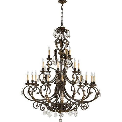 Twenty-One-Light Toasted Sienna with Mystic Silver Chandelier - Image 1