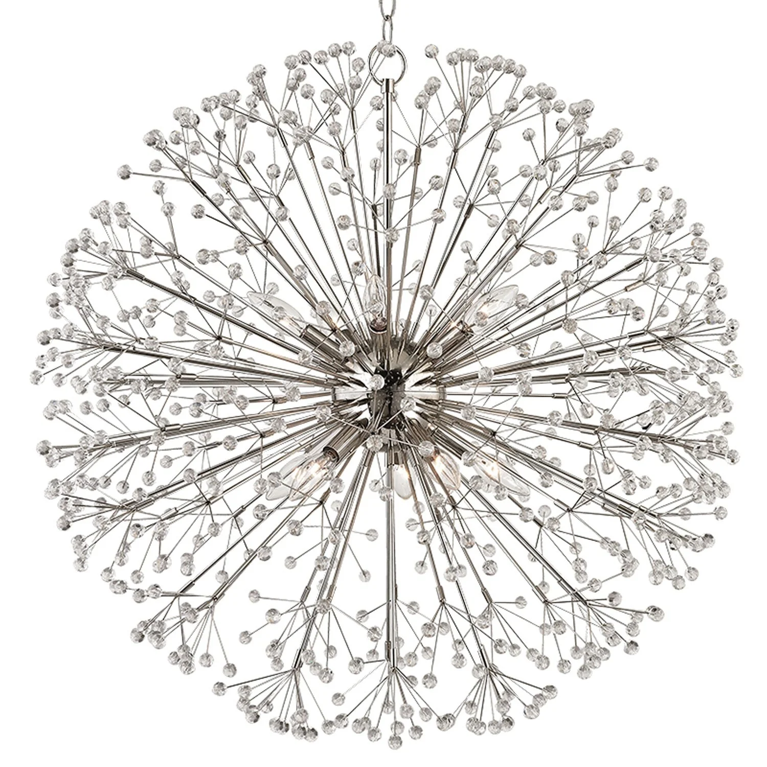 Nickel 10-Light Chandelier - Image 1