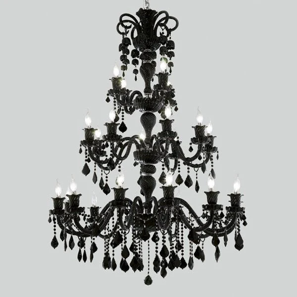 24 Light Elizabeth black traditional Crystal Chandelier - Image 1