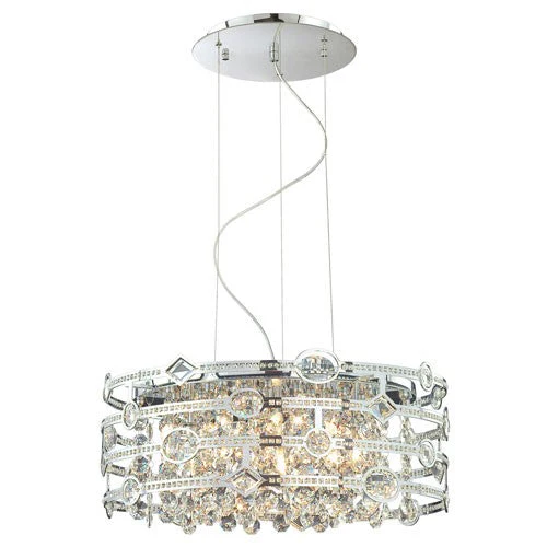 Mica Chrome Six-Light Pendant - Image 1