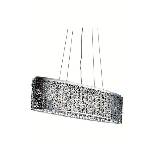 Soho Royal Cut Crystal Chrome Eight Light 46-in Dining Room Pendant - Image 1