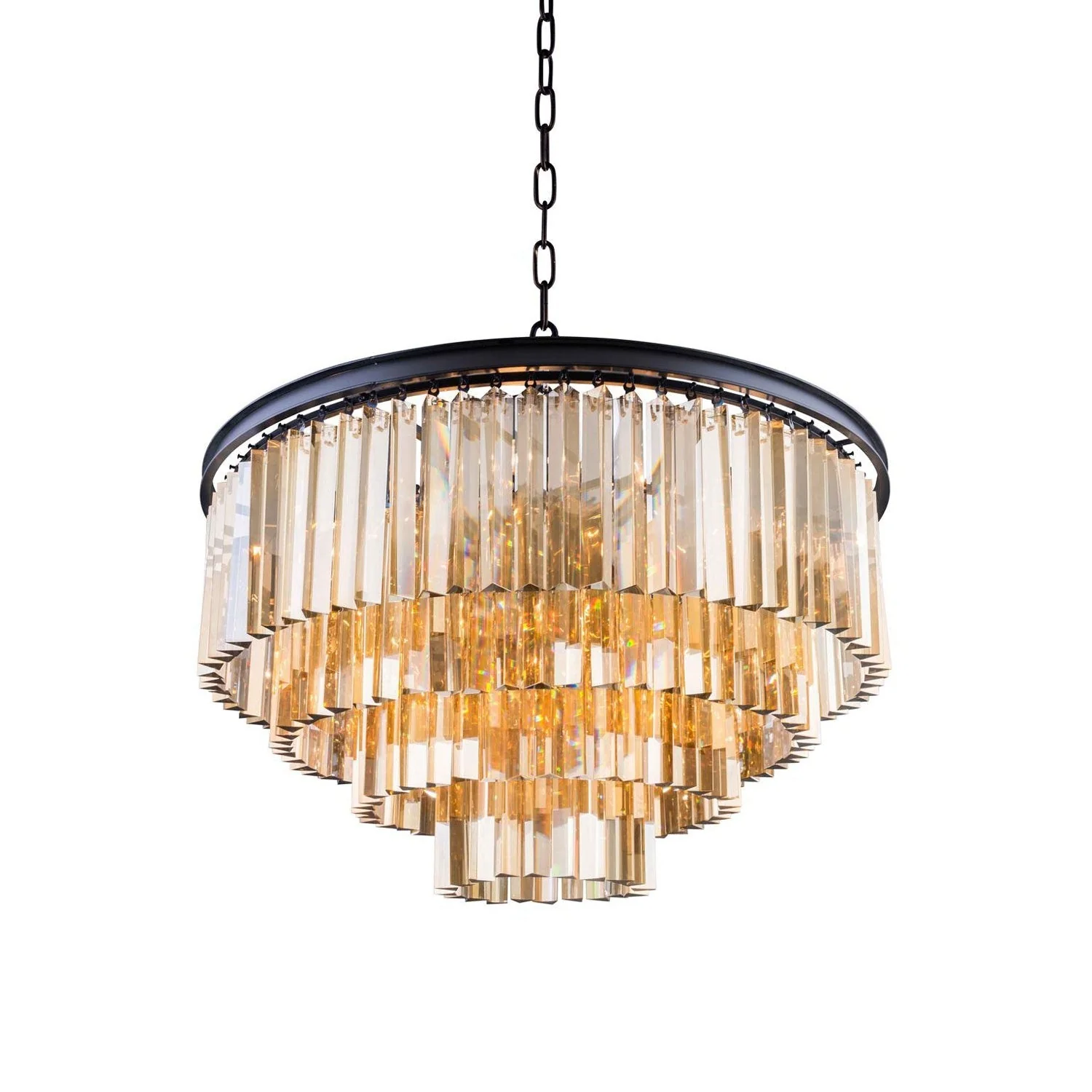 Sydney Mocha Brown Twenty-Three-Inch Pendant with Royal Cut Golden Teak Crystals - Image 1
