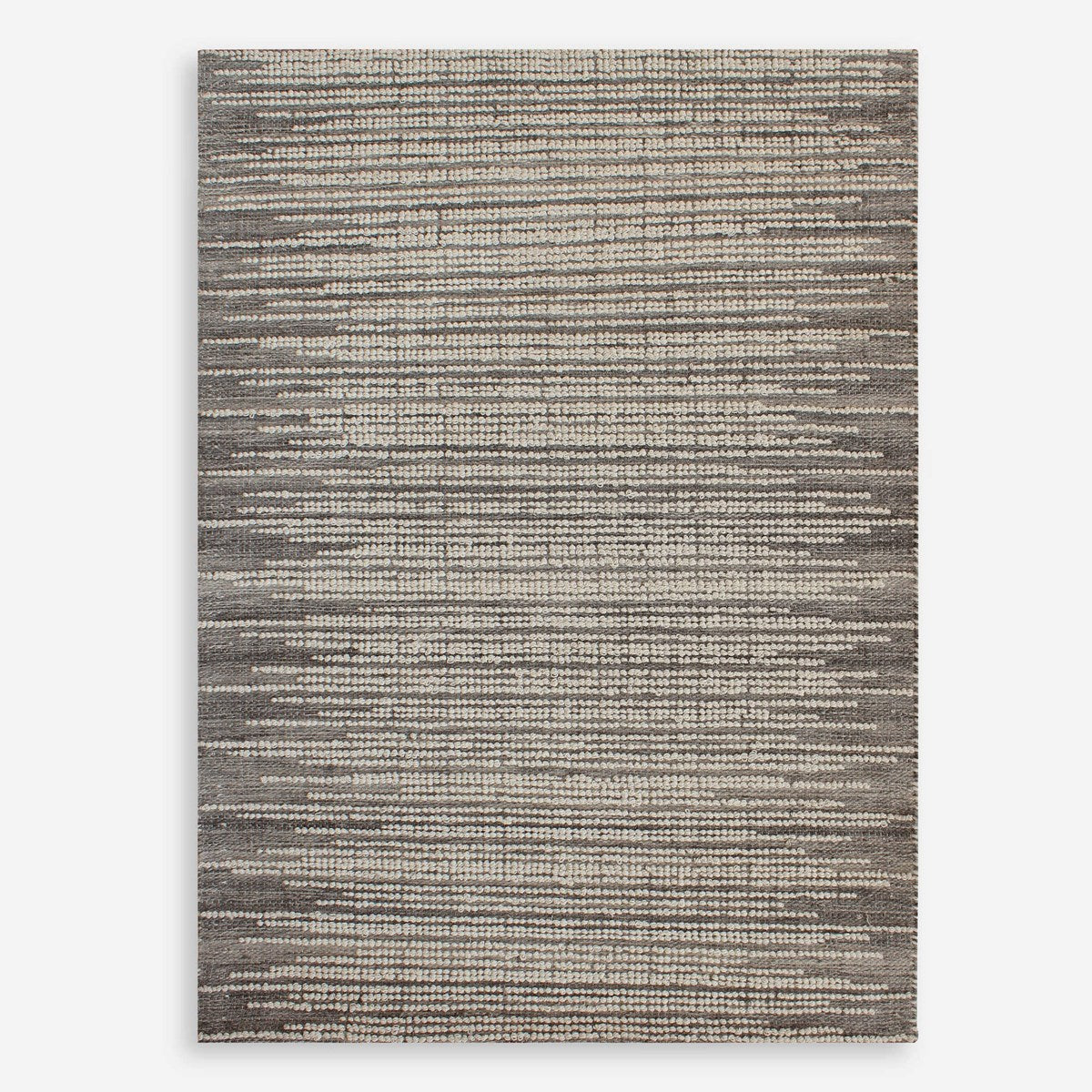 Uttermost Salida Hand Woven Gray and Ivory Wool Rug ~ 9' x 12' - Image 2