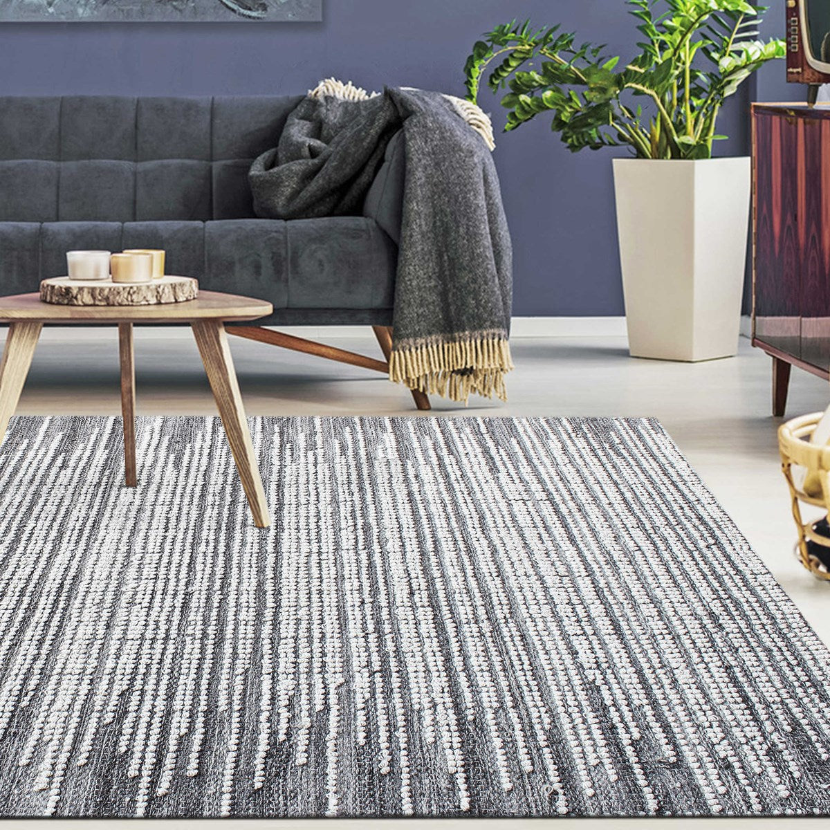 Uttermost Salida Hand Woven Gray and Ivory Wool Rug ~ 8' x 10' - Image 2