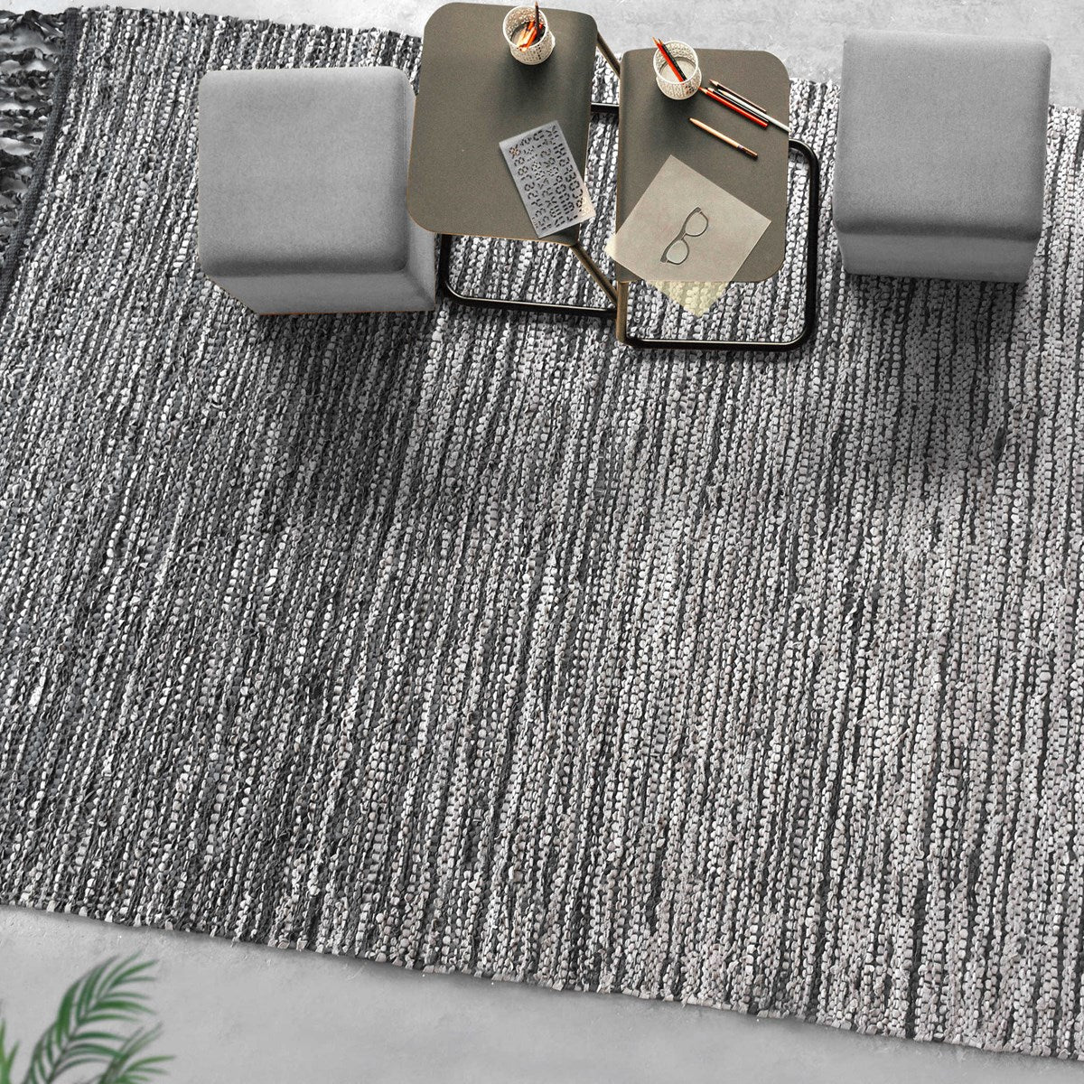 Uttermost Kirvin Hand Woven Taupe and Rustic Charcoal Rug ~ 8' x 10' - Image 3