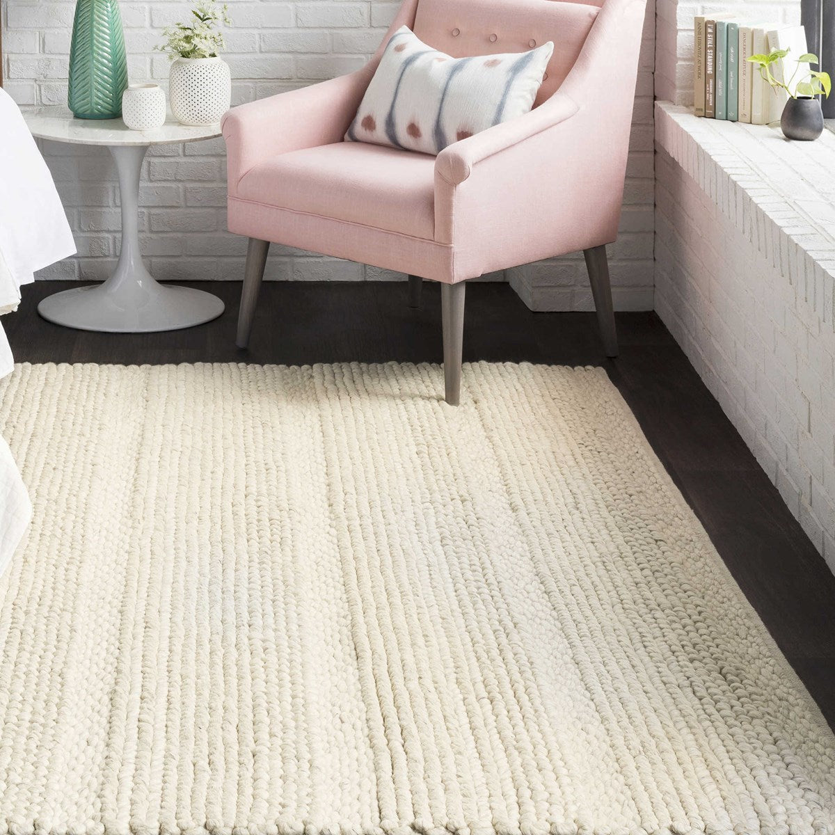 Uttermost Clifton Hand Woven Ivory Wool Rug ~ 8' x 10' - Image 3