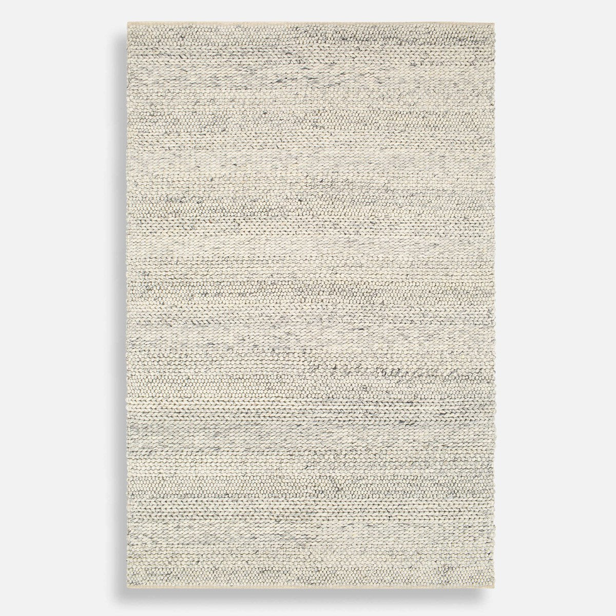 Uttermost Clifton Hand Woven Gray and Ivory Wool Rug ~ 8' x 10' - Image 1