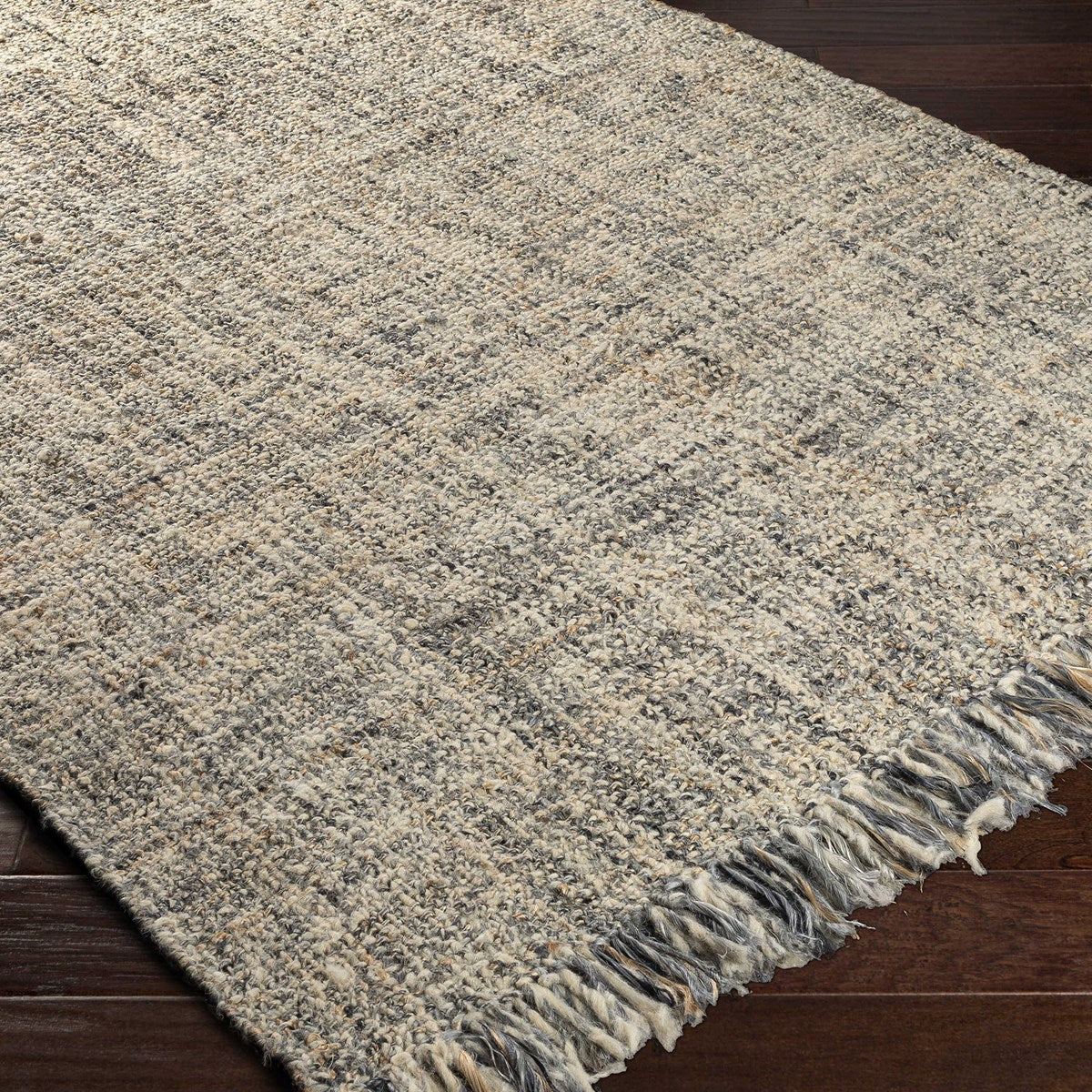 Uttermost Dumont Hand Woven Jute and Wool Tan, Gray & Charcoal Rug ~ 8' x 10' - Image 1