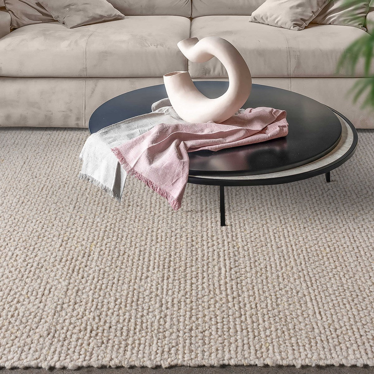Uttermost Braxton Hand Woven Wool Beige Rug ~ 6 x 9 - Image 2