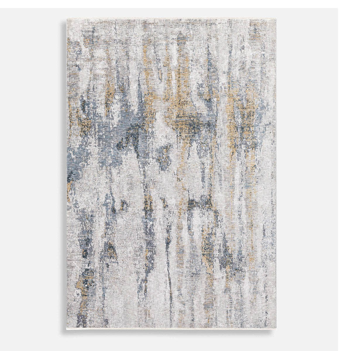 Uttermost Ladoga Beige, Cream, Gray and Denim Blue Modern Abstract Rug ~ 7'10" x 10'3" - Image 2
