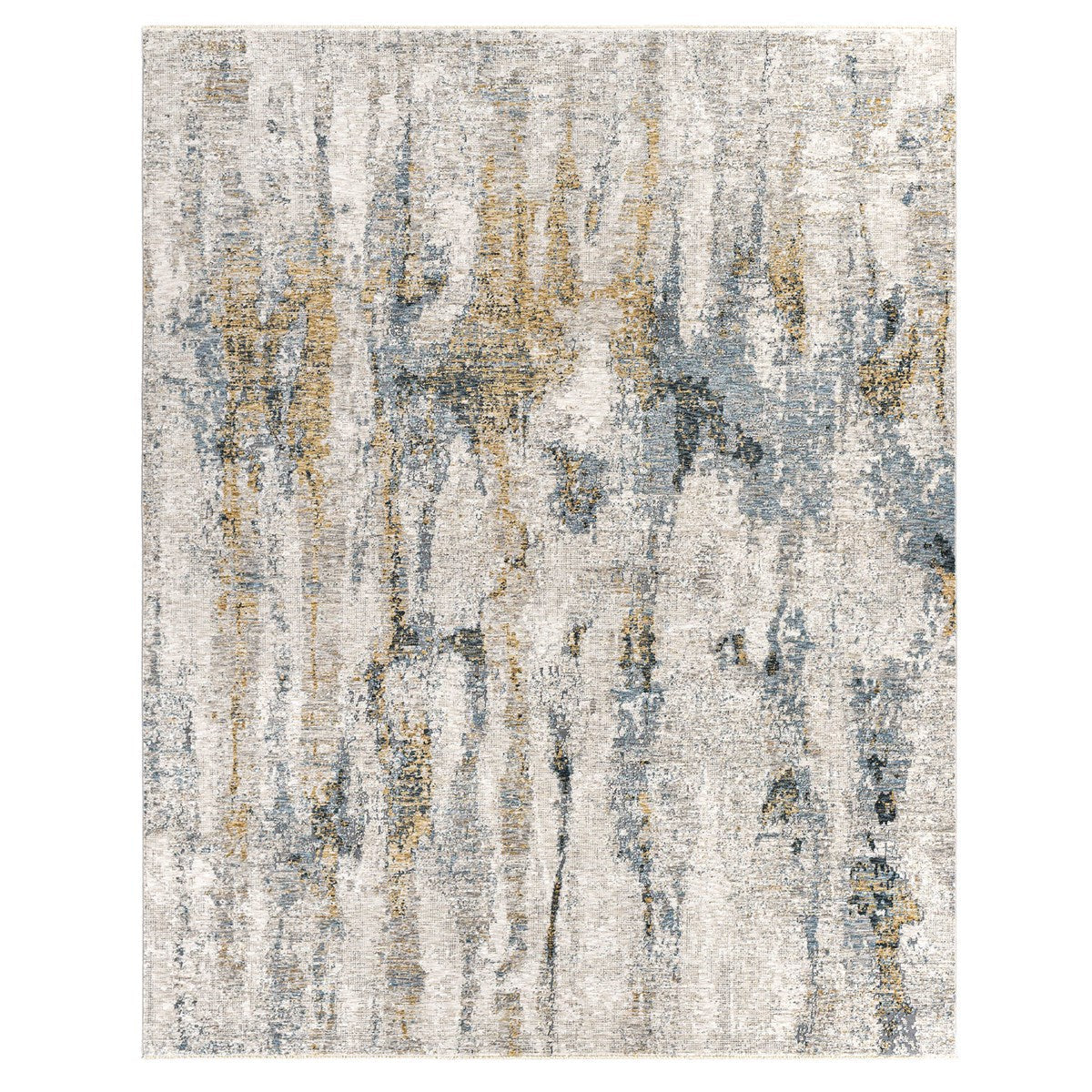 Uttermost Ladoga Beige, Cream, Gray and Denim Blue Modern Abstract Rug ~ 7'10" x 10'3" - Image 1