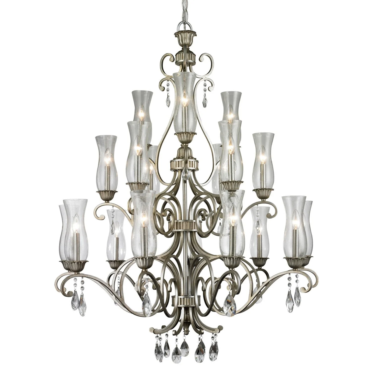 Silver Eighteen-Light Chandelier - Image 1