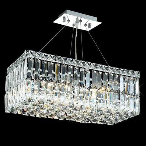 4 Light contemporary crystal chandelier Chrome plated - Image 1