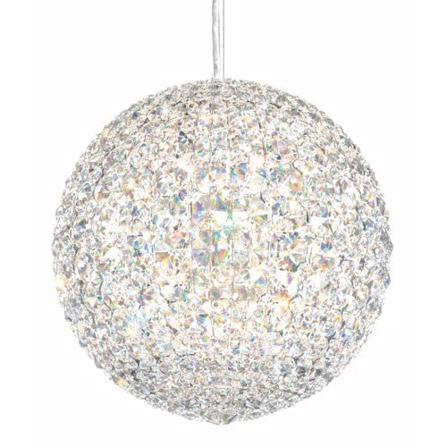 Stainless Steel 12-Light Clear Spectra Crystal Pendant, 12W x 12H x 12D - Image 1