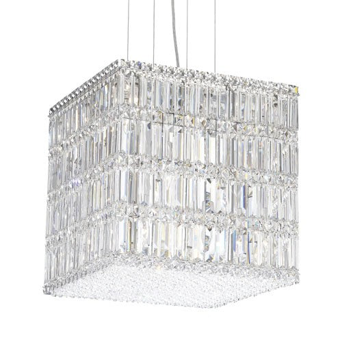Stainless Steel 21-Light Clear Spectra Crystal Pendant Light, 17W x 17H x 17D - Image 1