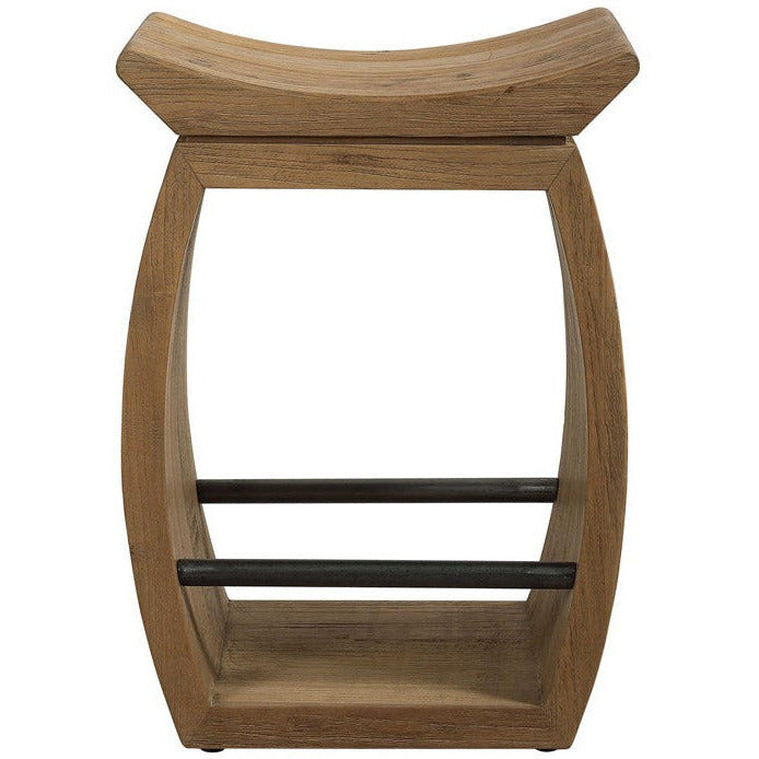 Uttermost Connor Reclaimed Wood Modern Counter Stool - Image 2