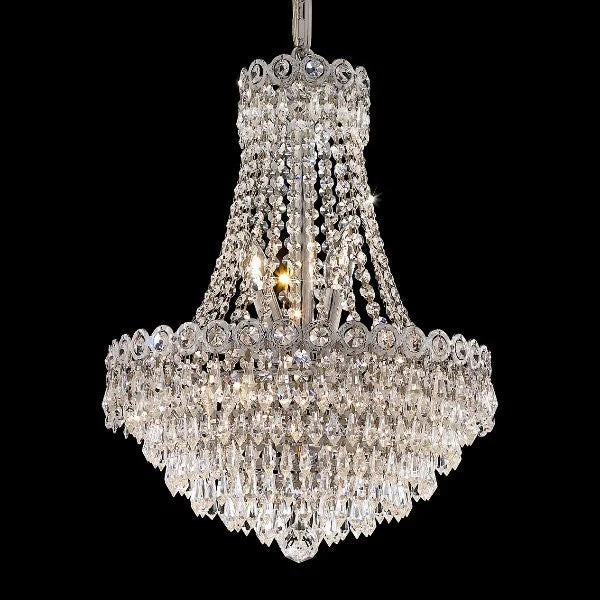 8 lights crystal chandelier in polished chrome finish - Image 1