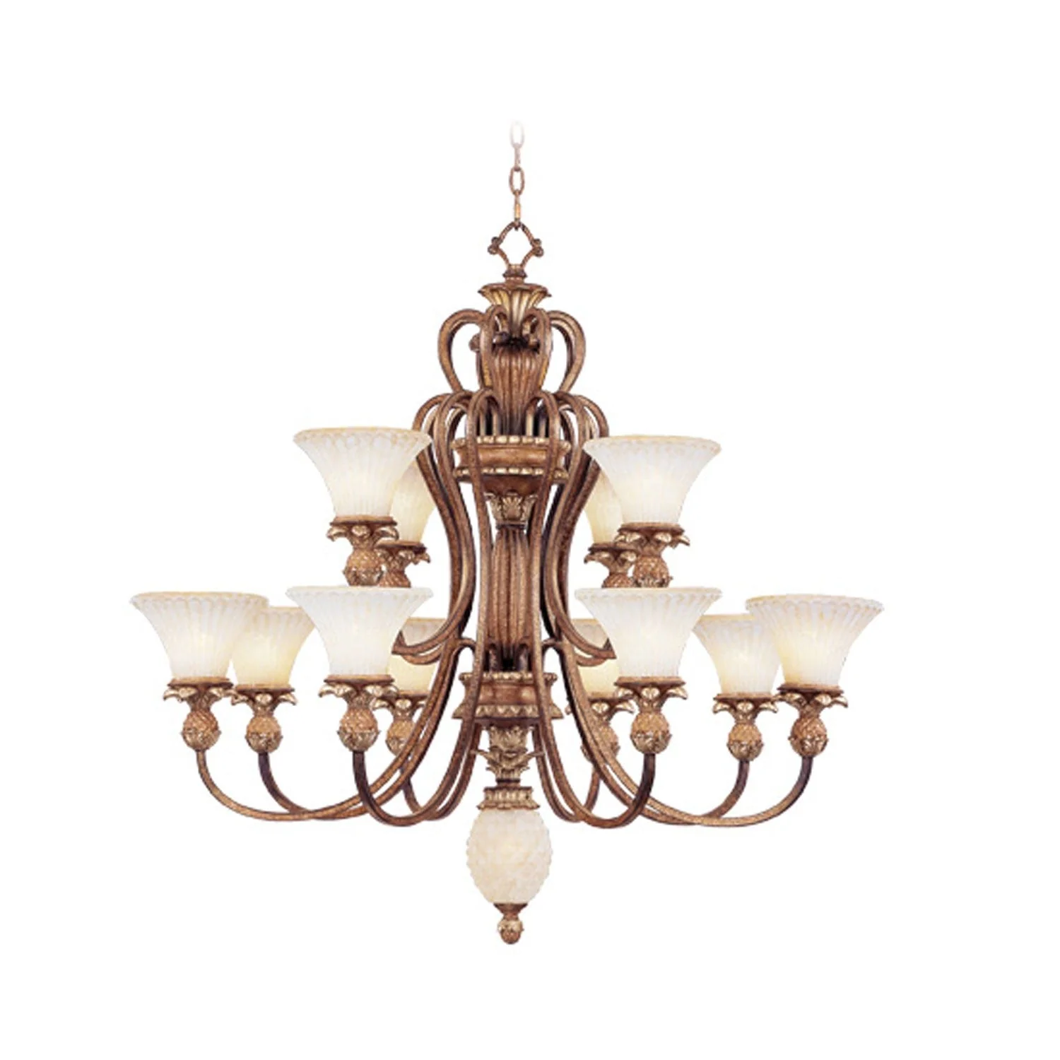 Savannah Venetian Patina Twelve-Light Chandelier - Image 1