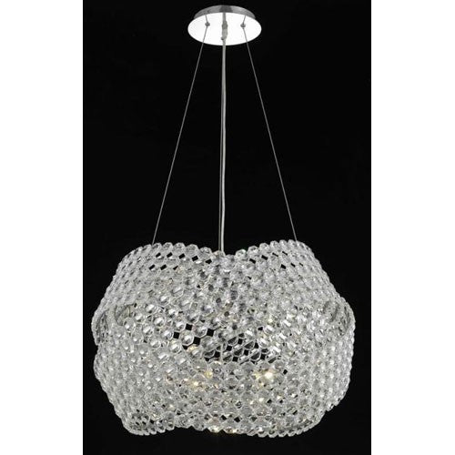 Electron Chrome Five-Light 20-Inch Pendant with Elegant Cut Clear Crystal - Image 1