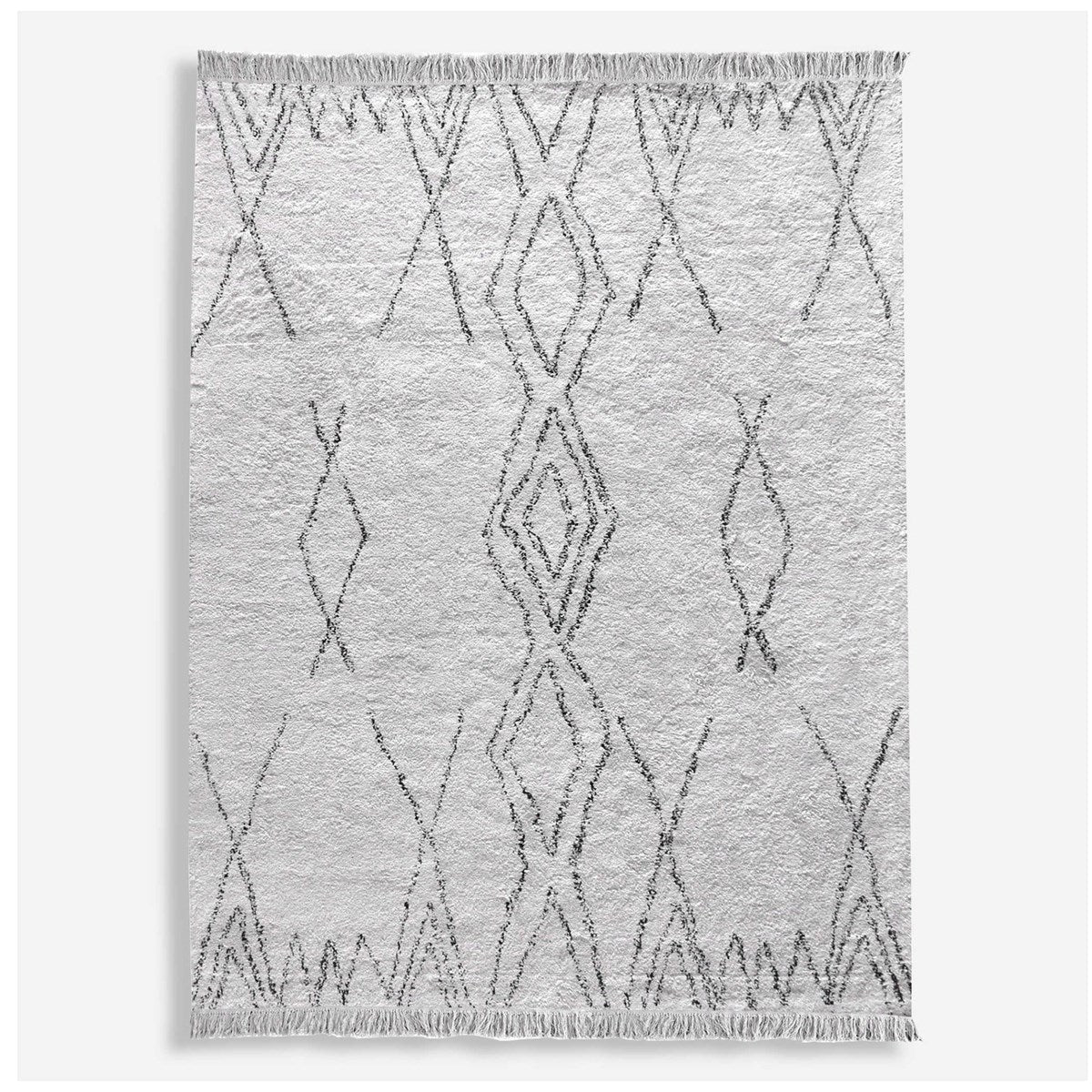 Uttermost Mesilla Table Tufted Ivory and Faded Charcoal Tribal Pattern Rug ~ 9' x 12' - Image 1