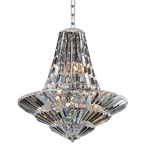 Auletta Chrome 18-Light 30-Inch Wide Chandelier with Firenze Clear Crystal - Image 1
