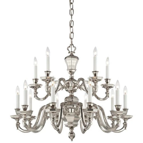 Casoria Polished Nickel 15-Light Chandelier - Image 1