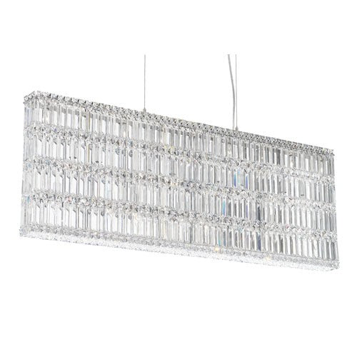 Stainless Steel 25-Light Clear Spectra Crystal Pendant Light, 48W x 17H x 48D - Image 1