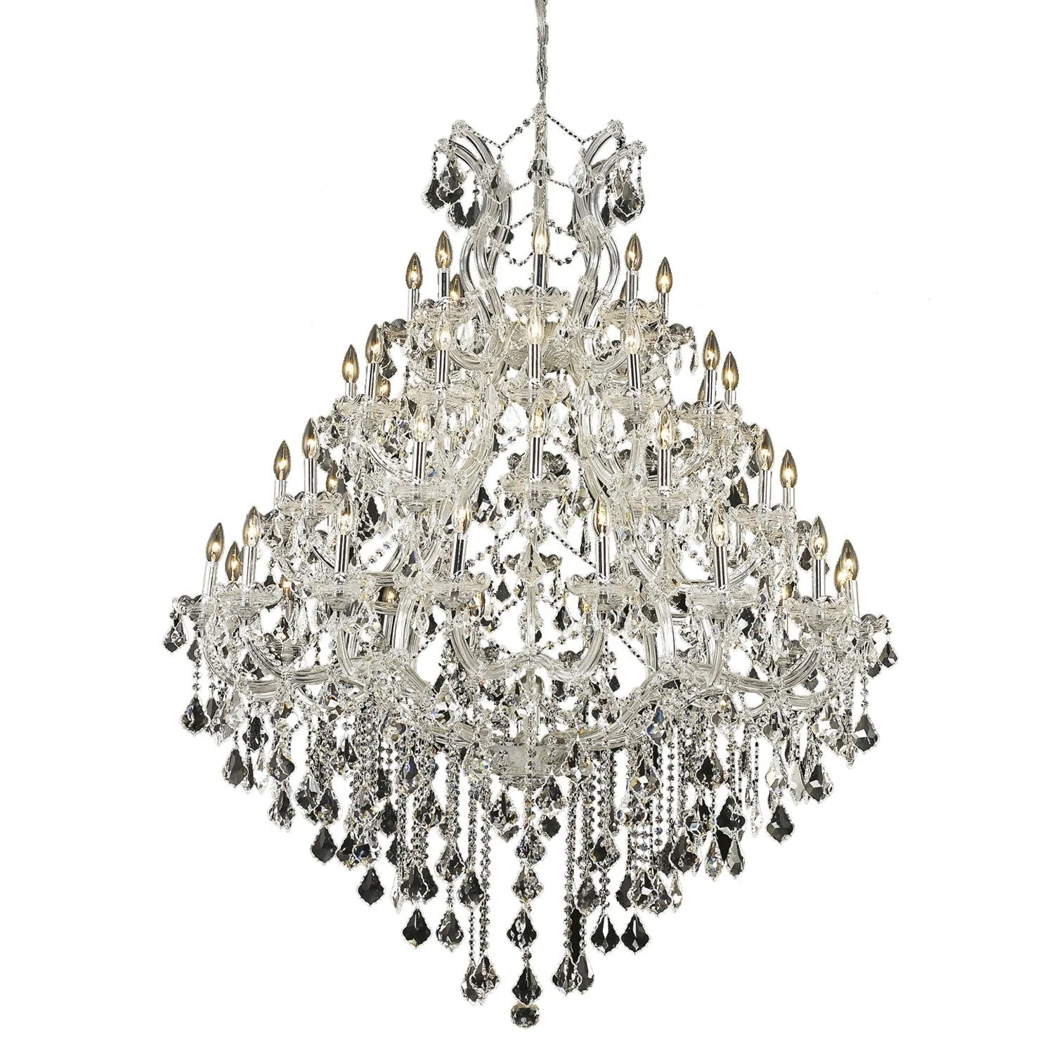 Maria Theresa Chrome Forty-Nine Light 46-Inch Chandelier with Royal Cut Clear Crystal - Image 1