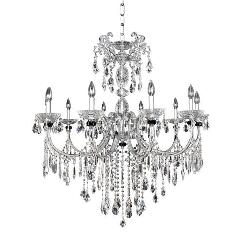Steffani Chrome 10-Light Chandelier with Firenze Clear Crystal - Image 1