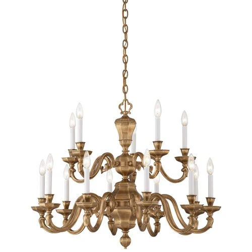 Casoria Vintage English Patina 15-Light Chandelier - Image 1