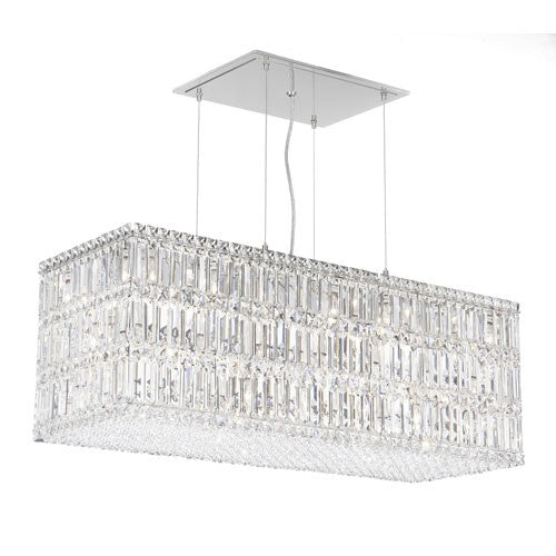 Stainless Steel 33-Light Clear Spectra Crystal Pendant Light, 36.5W x 13H x 36.5D - Image 1