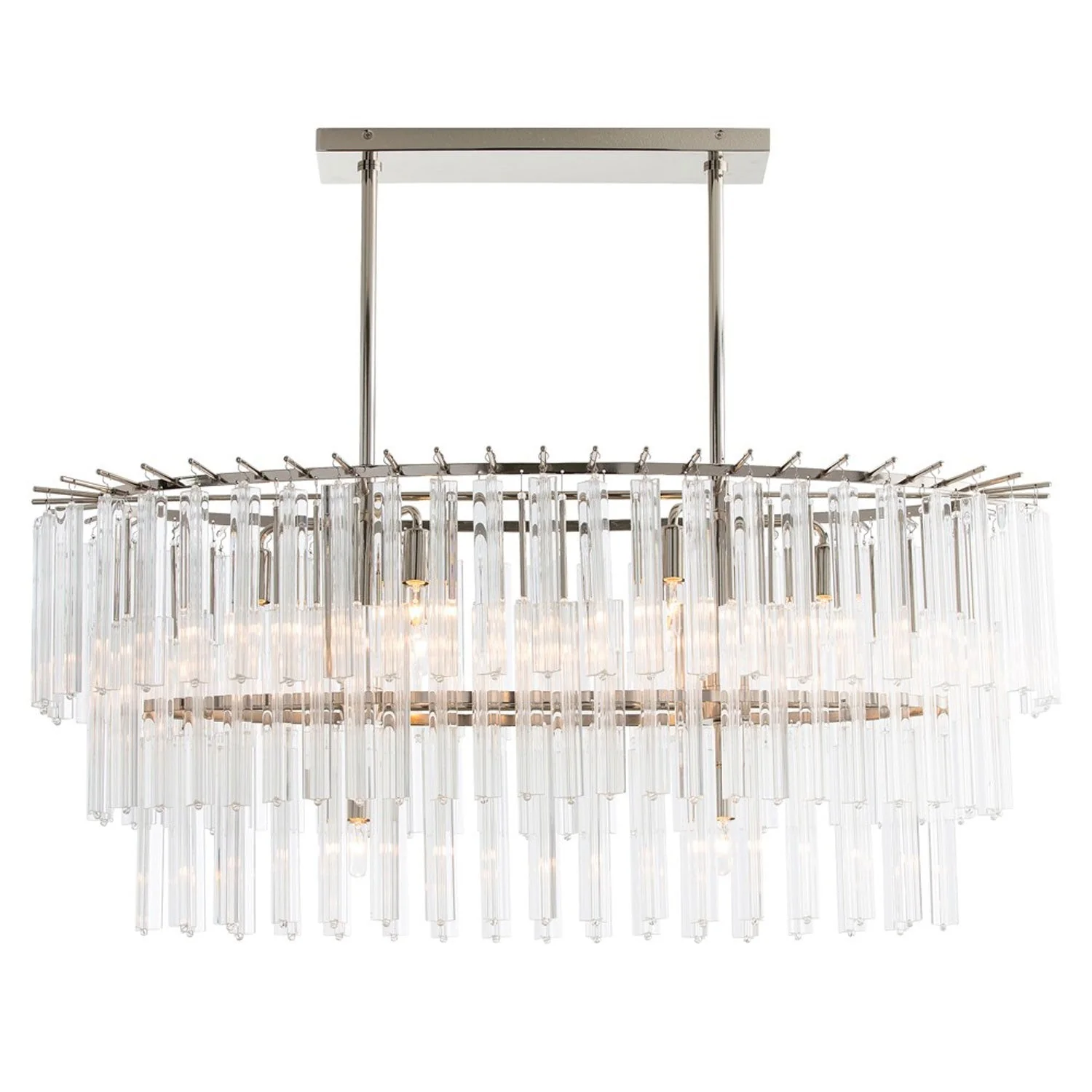 Clear Eight-Light Chandelier - Image 1